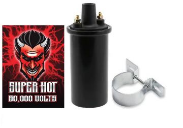 12 Volt Super Hot Distributor Ignition Coil - Rated up to 60,000 Volts ~ Internally Resisted